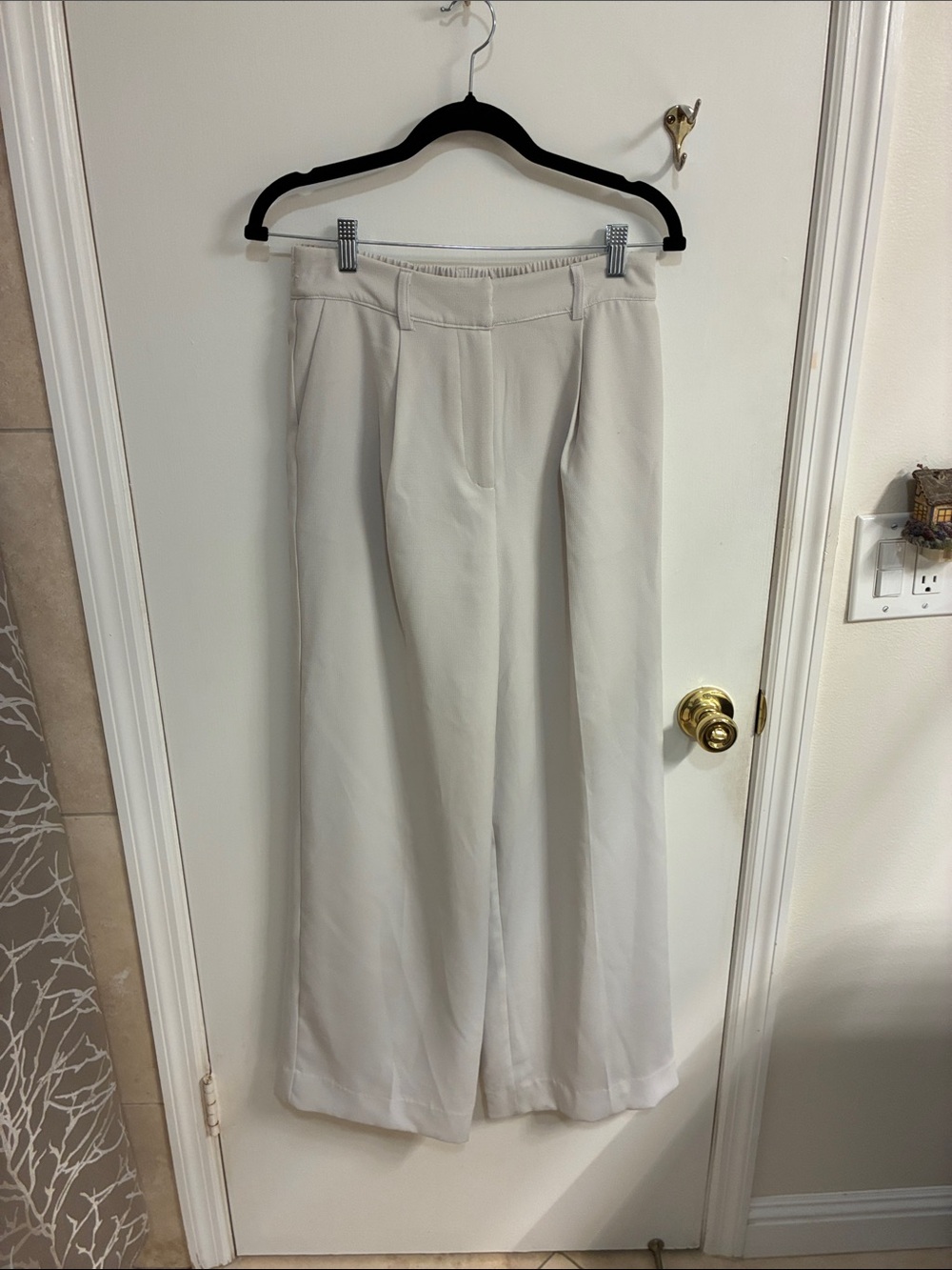 House of Harlow 1960 Wide Leg Dress Pants in Light Cream Sz S